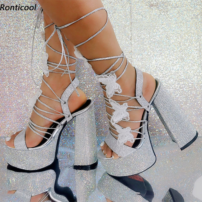 Metallic Heel Sandal - Ronticool Yeni El Yapımı Kadın Yaz