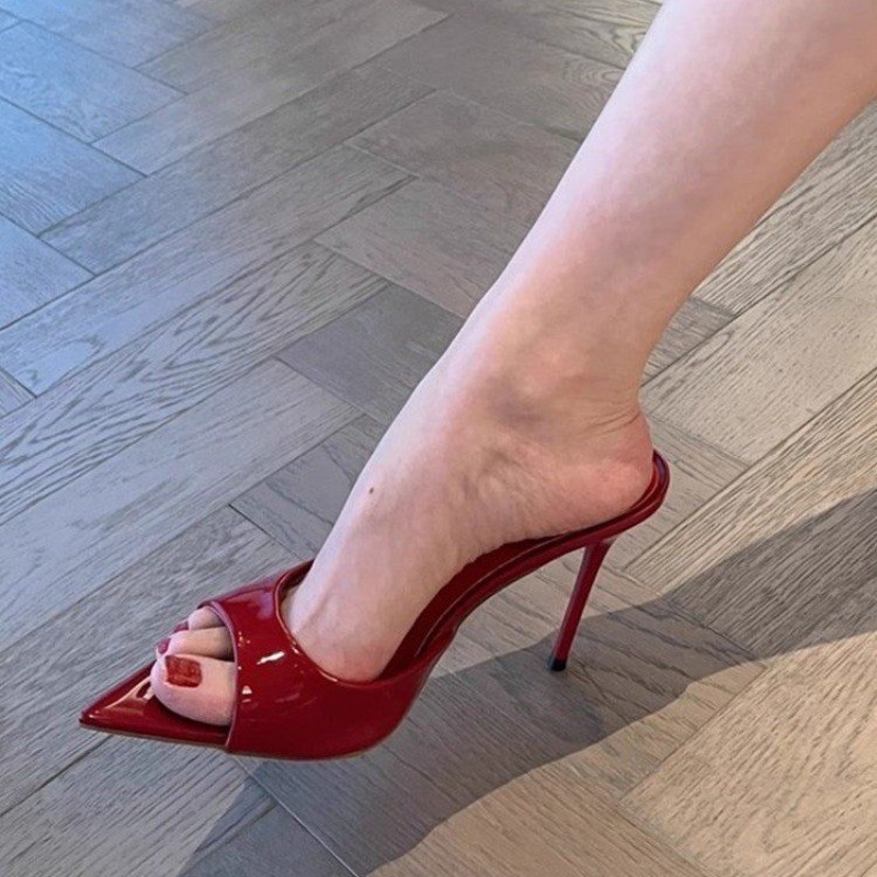 Thong Flat Sandal - Gece Kulübü Modası İnce Yüksek Topuklu