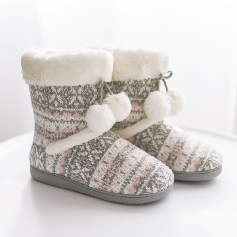 Women Shoes Boots - Kadınlar için Peluş Terlik Botlar Sıcak