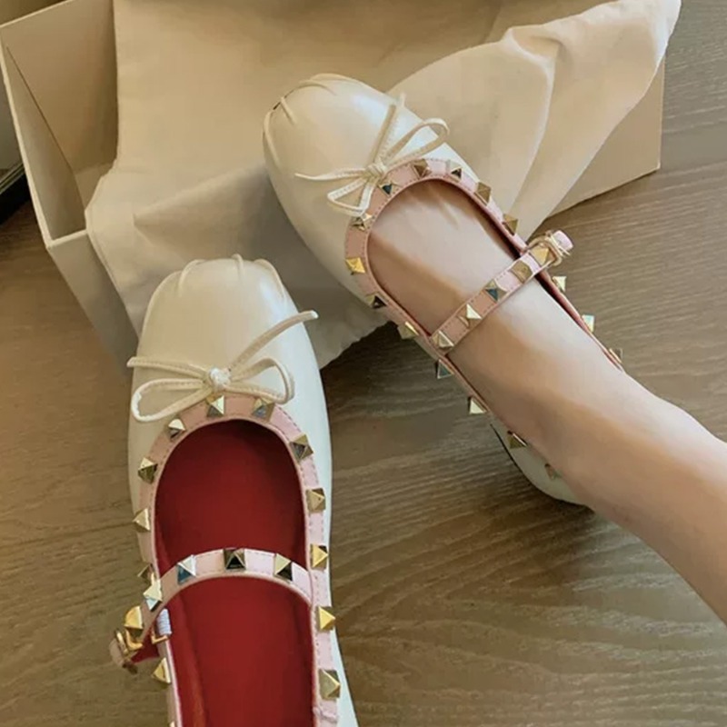 Shoes For Women Flats - Kadın Mary Jane Babetleri Bayan Fiyonklu