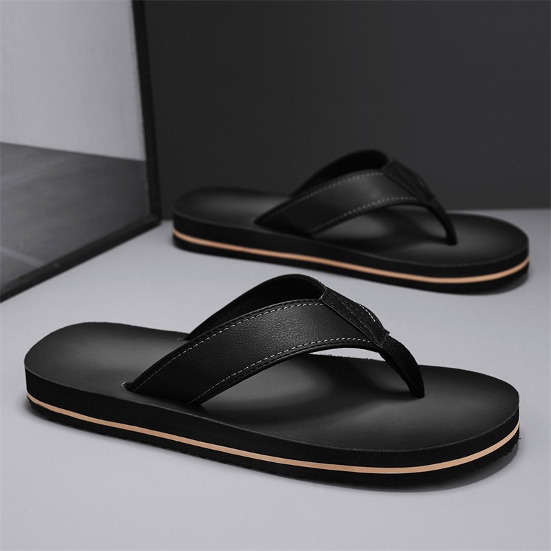 Thong Flat Sandal - Erkek Vintage Yıkanmış Suni Deri Parmak