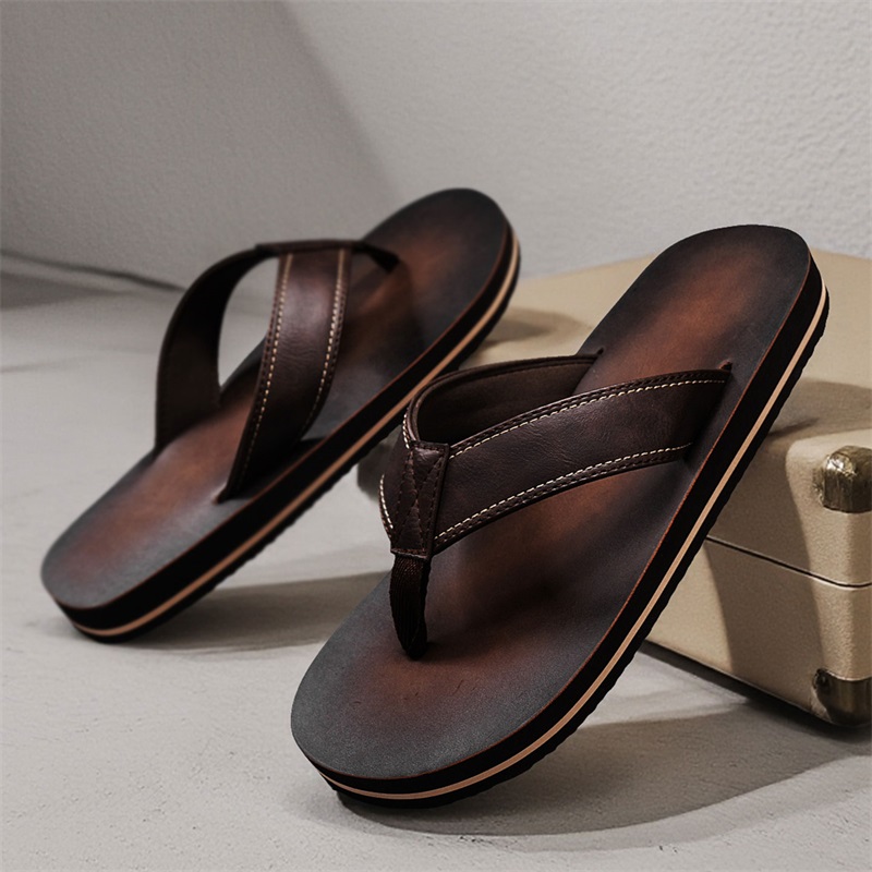 Erkek Vintage Yıkanmış Suni De - Thong Flat Sandal incelemesi ve fiyatı