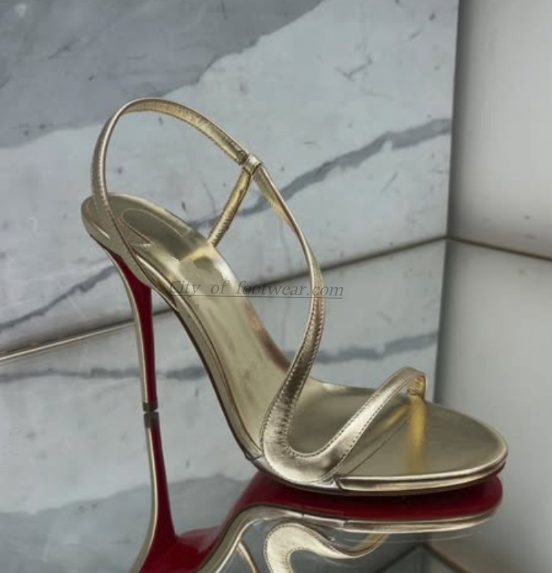 Kadınlar için metalik deri alt - Metallic Heel Sandal incelemesi ve fiyatı