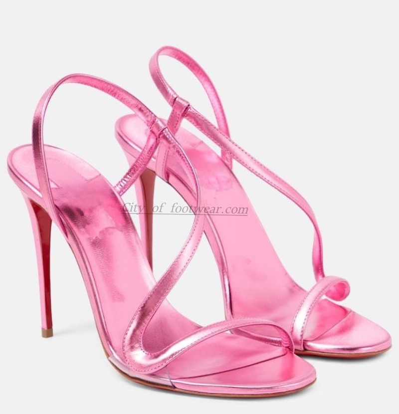 Kadınlar için metalik deri alt - Metallic Heel Sandal incelemesi ve fiyatı