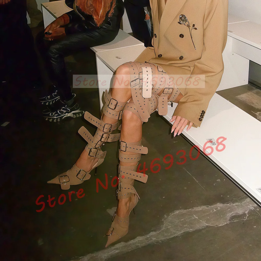 Çıplak Tokalı Askılı Diz Üstü  - Metallic Heel Sandal incelemesi ve fiyatı