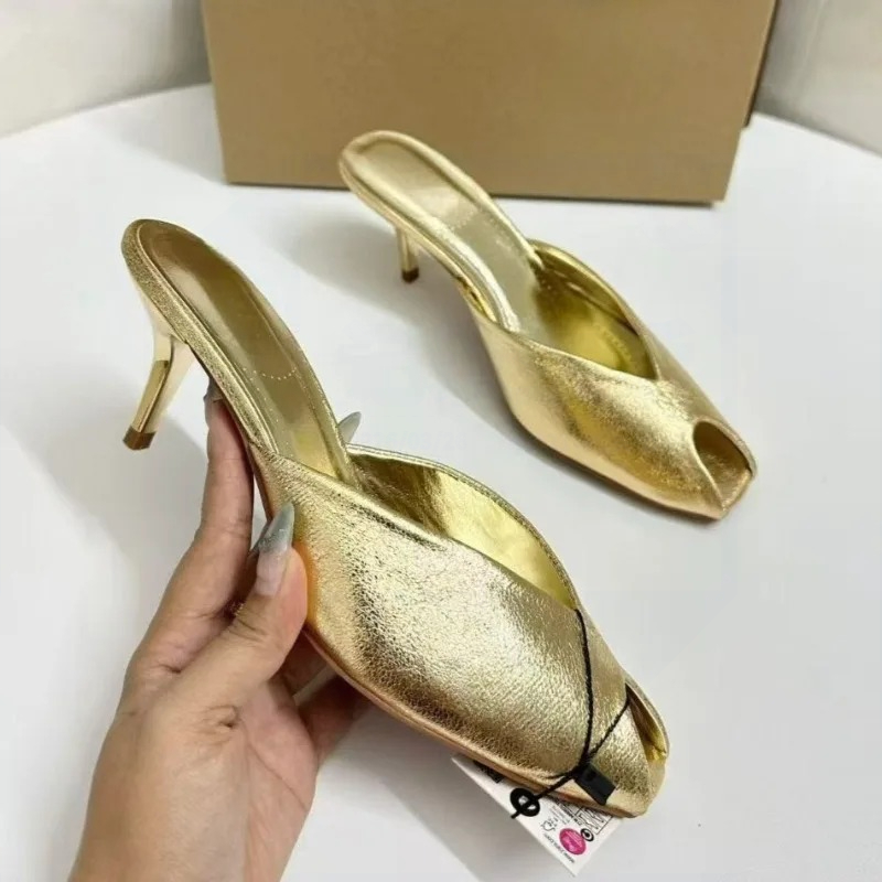 Kadınlar İçin Tasarımcı Altın  - Metallic Heel Sandal incelemesi ve fiyatı